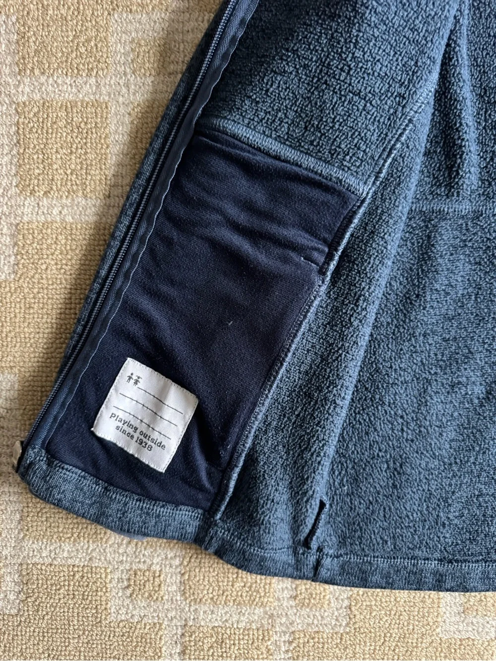 Columbia Better Sweater Style Fleece Jacket Heathered Navy Kids Medium 10/12